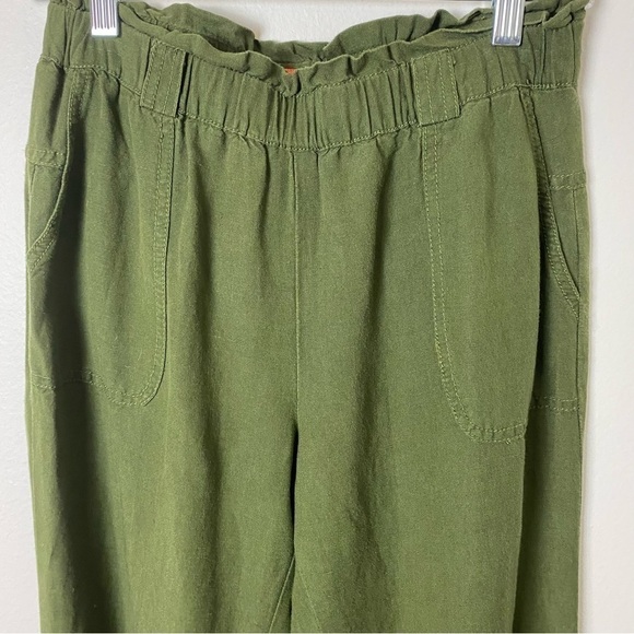 Cartonnier by Anthropologie Army Green Linen Blend Pants - Picture 11 of 12